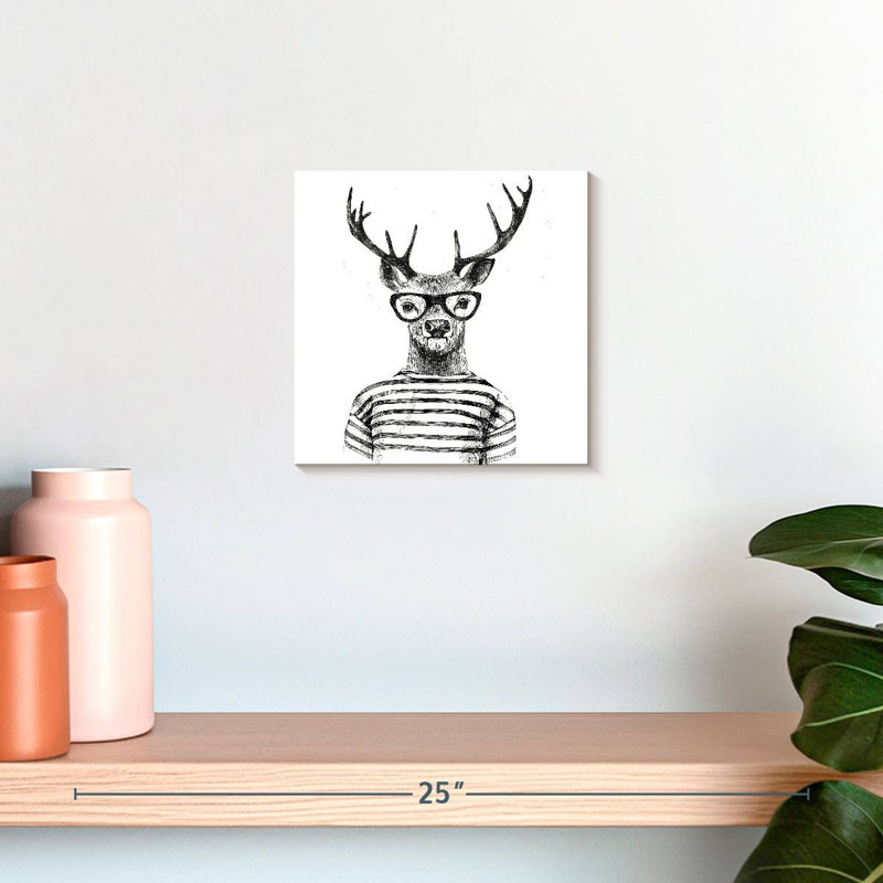Crowle Hipster Deer, H 10 po x l 10 po