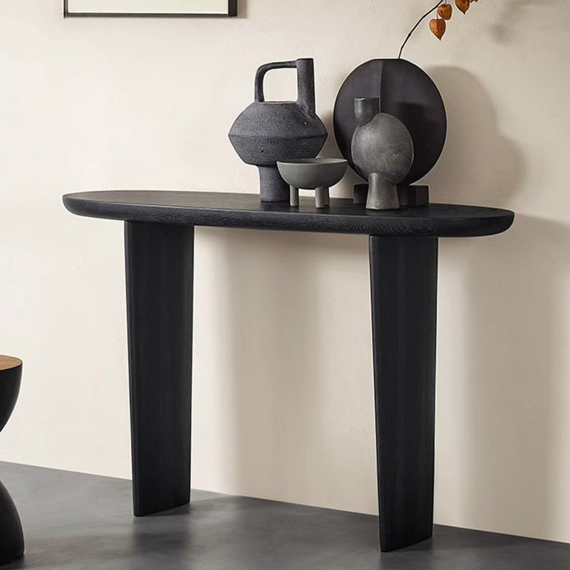 Console américaine simple et moderne, Noir, H 29,5 po x l 47,2 po x P 11,8 po
