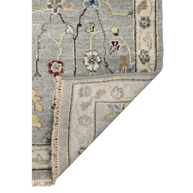 Bristol Gray Hand-Knotted Wool Area Rug 2' x 3'