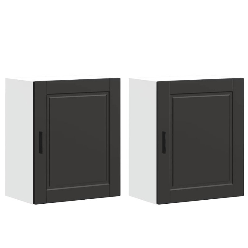 vidaXL Kitchen Wall Cabinet Engineered wood Medium, Black