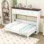 Lit escamotable simple en bois avec tiroirs de rangement