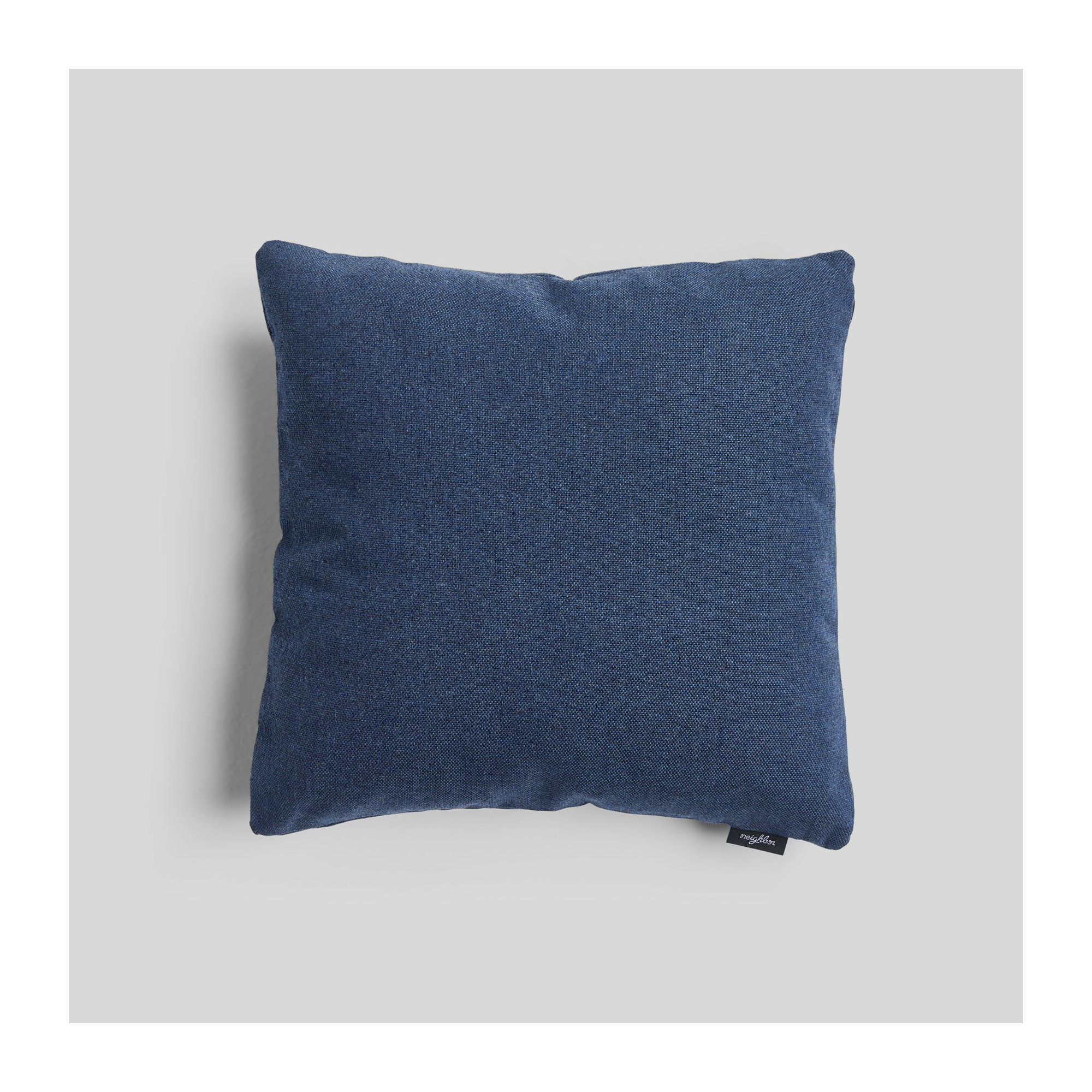Crosshatch Sunbrella® Indoor/Outdoor Throw Pillow, Indigo, 20"H x 20"W, Square