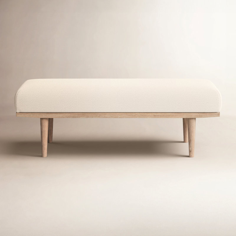 Thorin Upholstered Bench, Brown, Beige