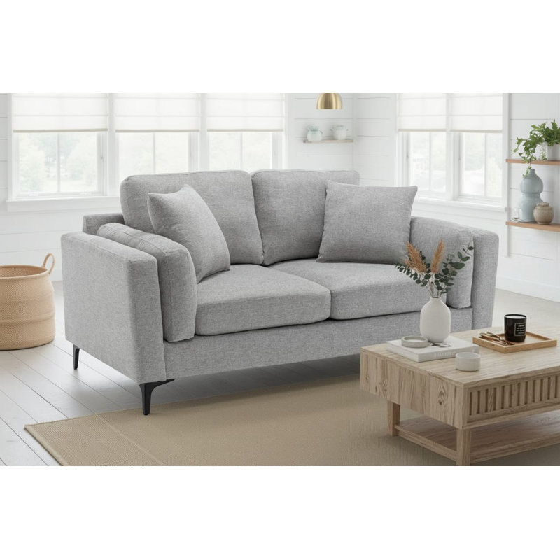 Tasley 2 Seater Chenille Sofa, Beige, 2