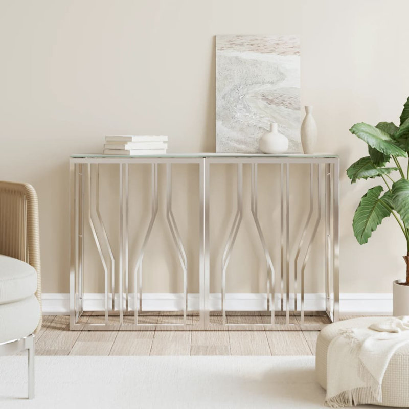 Darran 110cm Glass Top Console Table