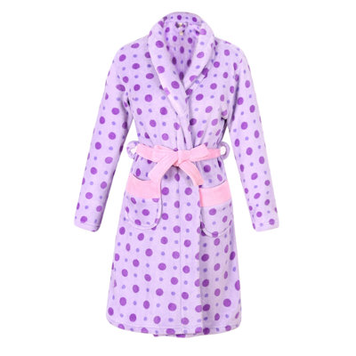 Fleece Girl / Woman+ Mid-Calf Bathrobe with Pockets and Hood