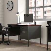 Hondah Solid Wood 70 Inch Modern Dual Sided Storage Executive Desk