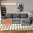 Boneless L-shaped Sectional Sofa With Convertible Chaise, Deep-seat Cloud Couch, Double-layer Cushion And Headrest-1588995656