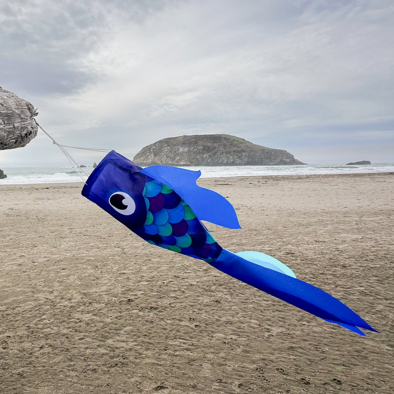 30" Damsel Fish Windsock, Blue