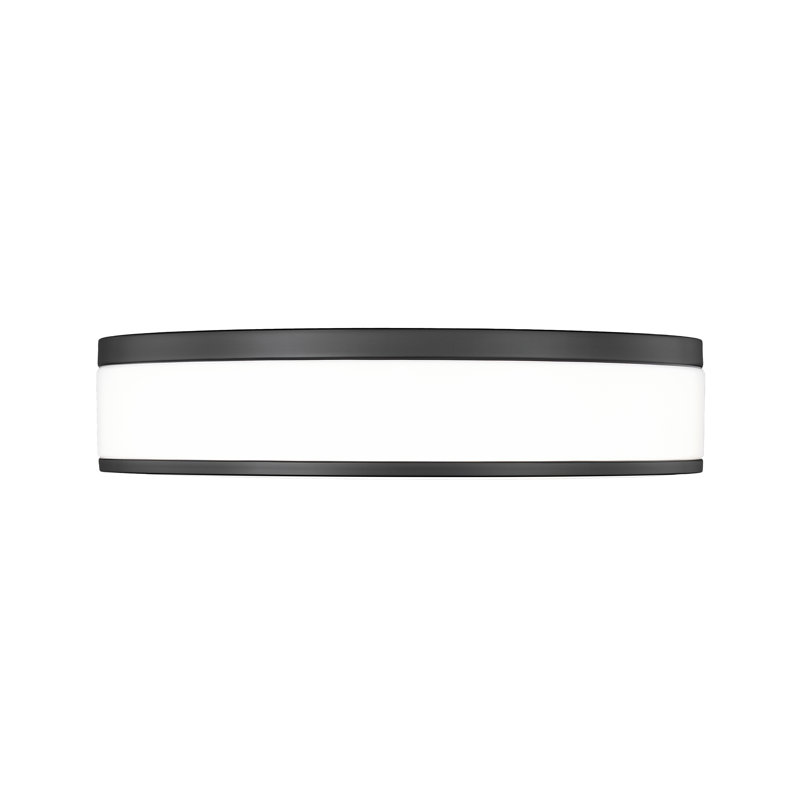 Plafonnier encastré 1 lumière Cispus, H 3,5 po x l 16 po x P 16 po, Noir mat / Or