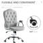 Chaise de bureau en velours gris Hauteur réglable de 18,5 po à 22,5 po, roues pivotantes, fonction d'inclinaison, soutien du dos pour une meilleure concentration, gris, roues