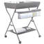  Table à langer pliante portative avec roues - Station de couches réglable en hauteur avec coussin imperméable et organisateur de rangement pour chambre de bébé-692492868