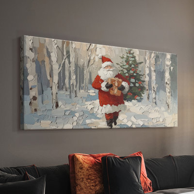 Christmas Series-VI- Toile tendue avec châssis - Prêt à accrocher