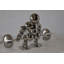 Statue en chrome haltérophile Alesja Modern Art