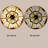 Lymelyn 52-Inch Flushmount Lighted Ceiling Fan Ivory Geometric Tiffany Glass Lamp Black Finish