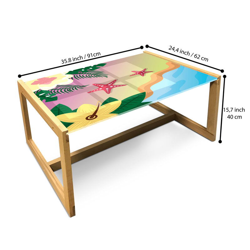 Jaderius Sled Coffee Table, 90cm H x 62cm W x 40cm D