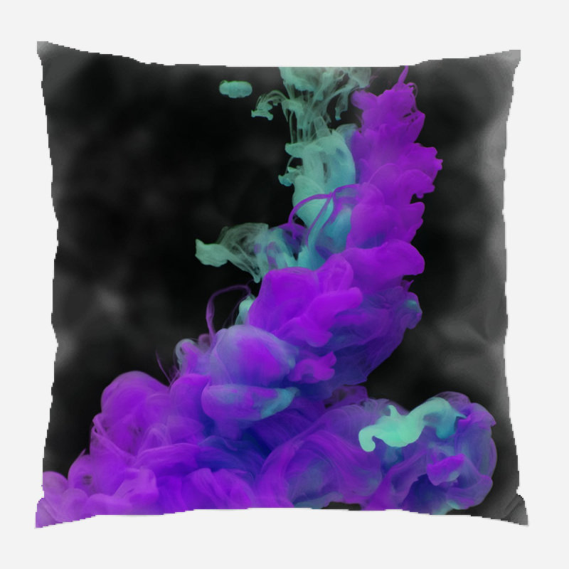 Housse de coussin d'extérieur carré carré Bloch, Microsuède, Intérieur