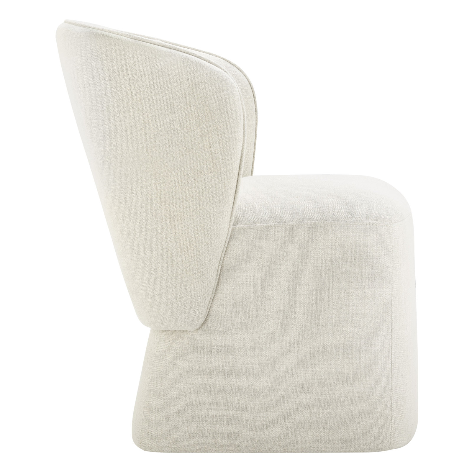 Niha Swivel Upholstered Dining Chair, Effie Linen Performance Linen