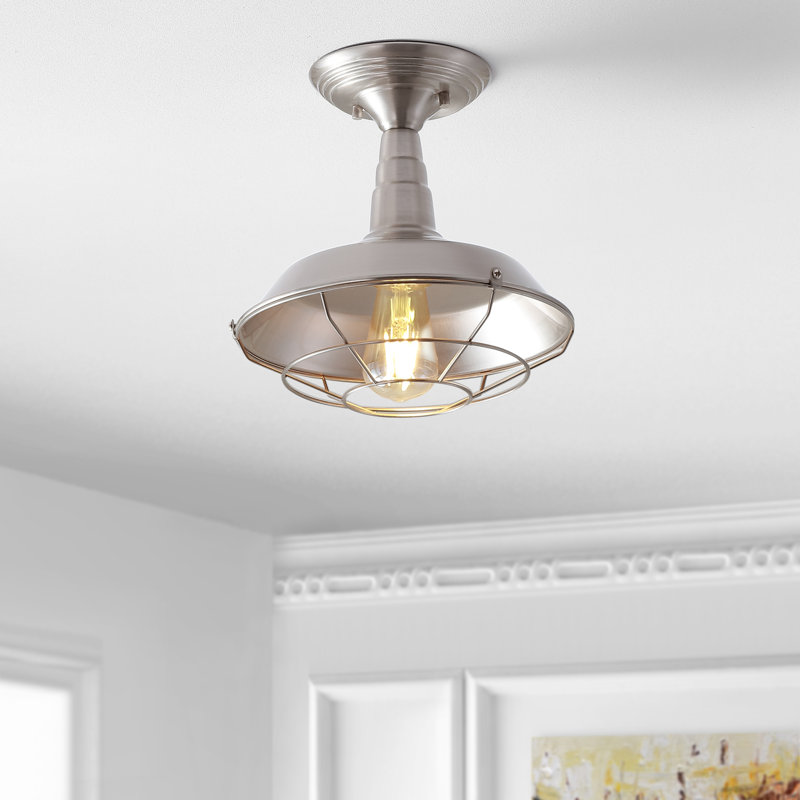Saldana Semi Flush Mount, Brushed Nickel