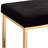 Black Fabric Bench With And Classy Champagne Gold Plating Base - Comfortable & Stylish