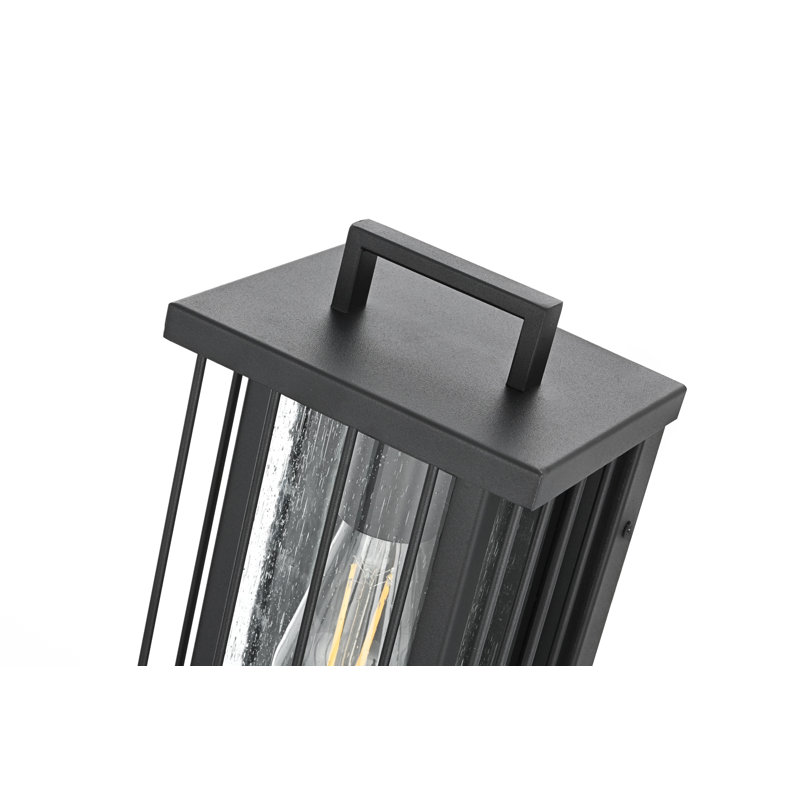 Applique murale d'extérieur noire Lockheart 6,5 pouces