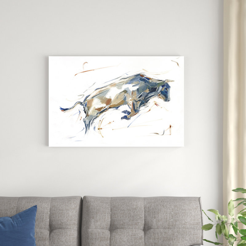 Modern Bull Study I, H 24 po x l 36 po x P 1,25 po