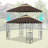 10X10 Ft Outdoor Patio Gazebo Replacement Canopy,Double Tiered Gazebo Tent Roof Top Cover Only Wavy Border(Frame Not Include)-123312201