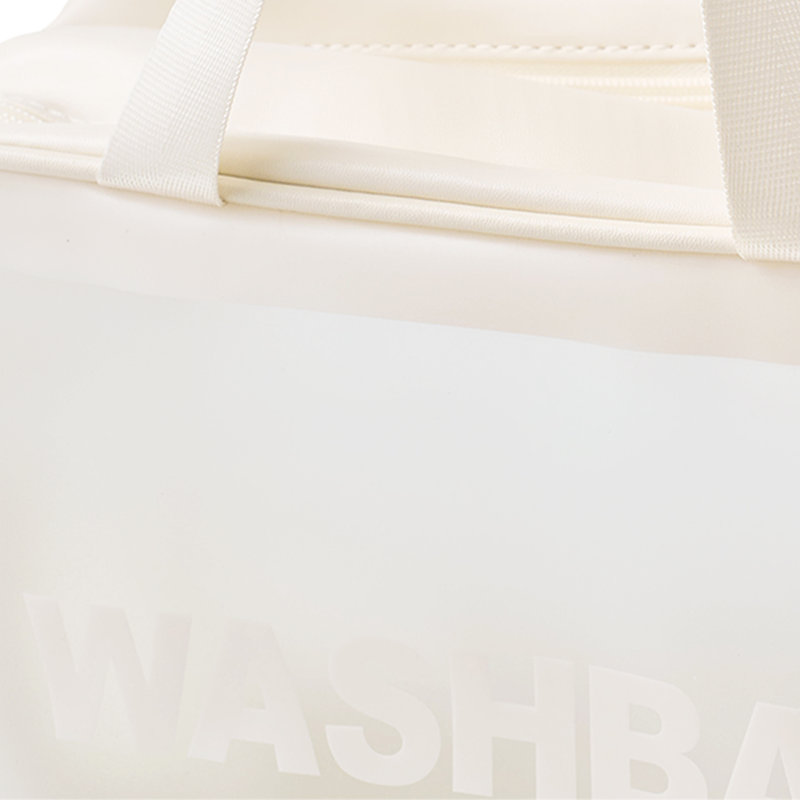 PU Leather；Polyester；PVC；Nylon Zipper Makeup Organiser, Beige
