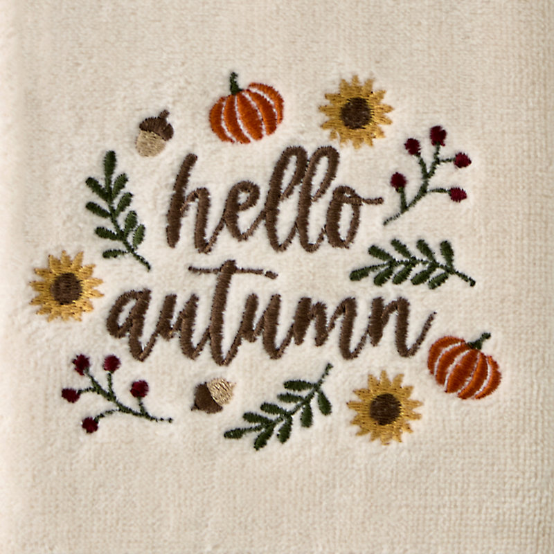 AUTUM WREATH EMB HAND-NATURAL
