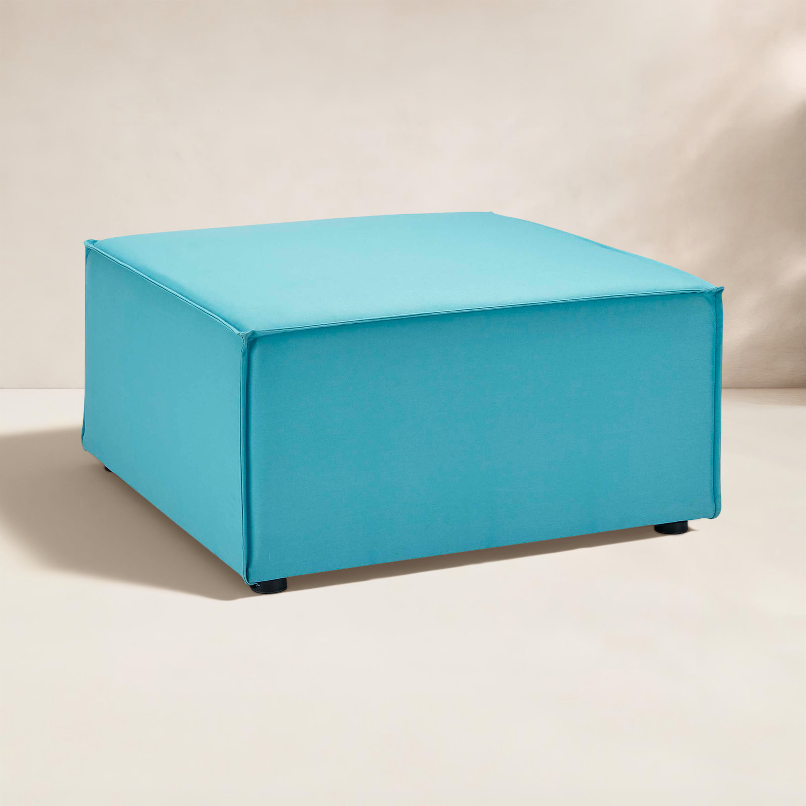 Saybrook Patio Ottoman, Turquoise