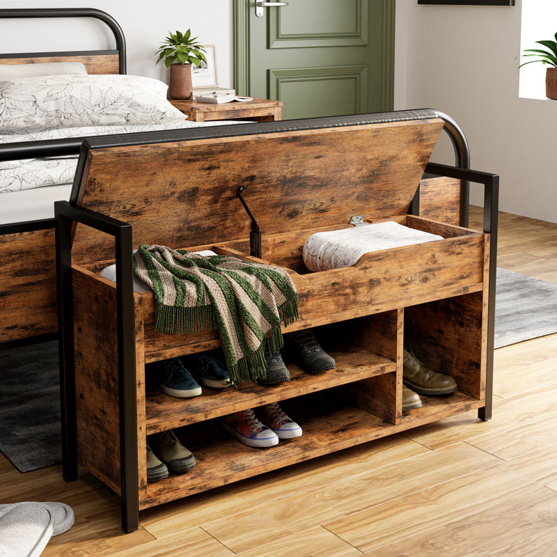 Lookebill Upholstered Storage Bench, 24.4" H x 35.4" W x 11.8" D