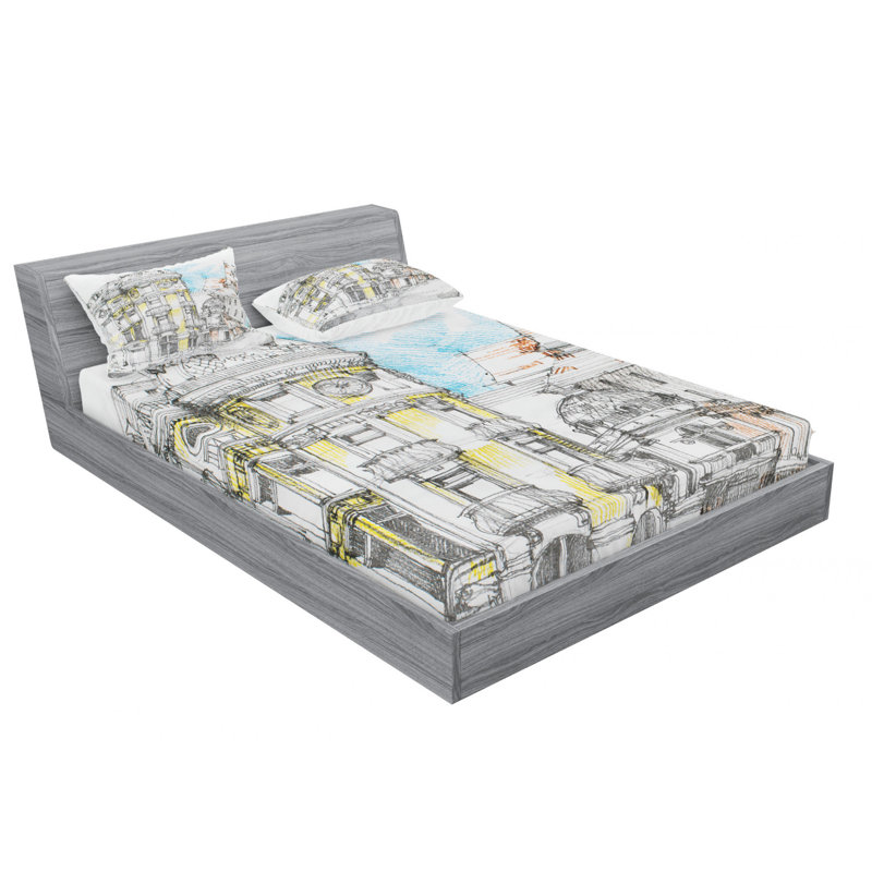 Microfiber Sheet Set, Queen Sheet Set with Fitted Sheet