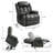 Saidee Lay Flat Dual Motor Power Lift Recliner Chair with Vibrating Massage and Heating, Infinite Position, 2 Remote Control, and Side Pockets, USB Ports, Faux Leather-976629476