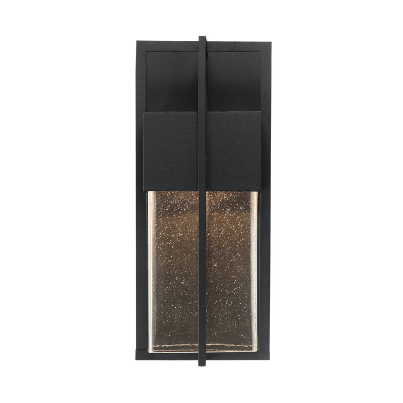 Ivy Bronx Rinlee LED Outdoor Wall Sconce in Powder Coated Black