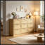 Commode d'appoint en bois avec 9 tiroirs-1735038320