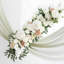 2 pièces d'arrangements floraux artificiels en forme d'arche de mariage-112864380