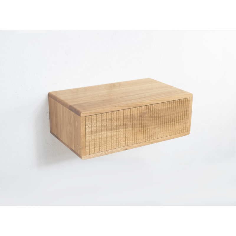 Lonie 40 cm W Solid Wood Bedside Table