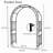 Scendor Decorative Metal Garden Arch With Scrollwork 94.5" H X 64.9" W