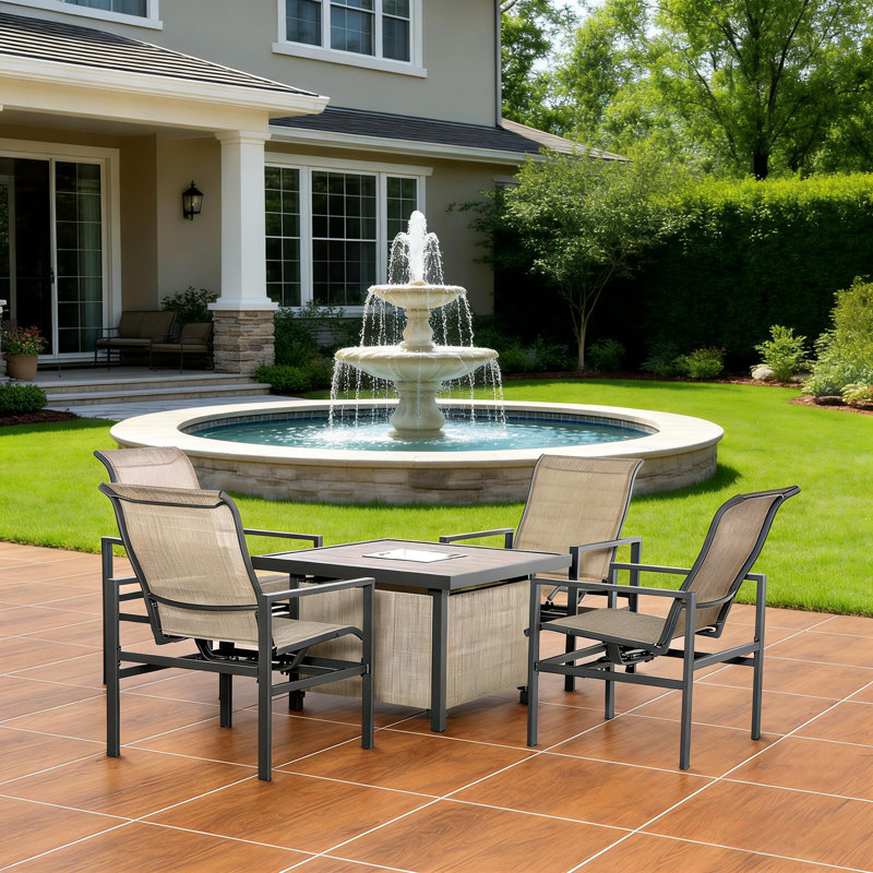 Ensemble de mobilier de patio extérieur, ensemble de mobilier de patio 5 pièces