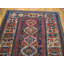 Tribal Geometric Colorful Jewel Tone Antique Caucasian Kazak Rug