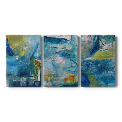 Spring Winds IV - Toile tendue avec châssis sur mesure - 3 pièces