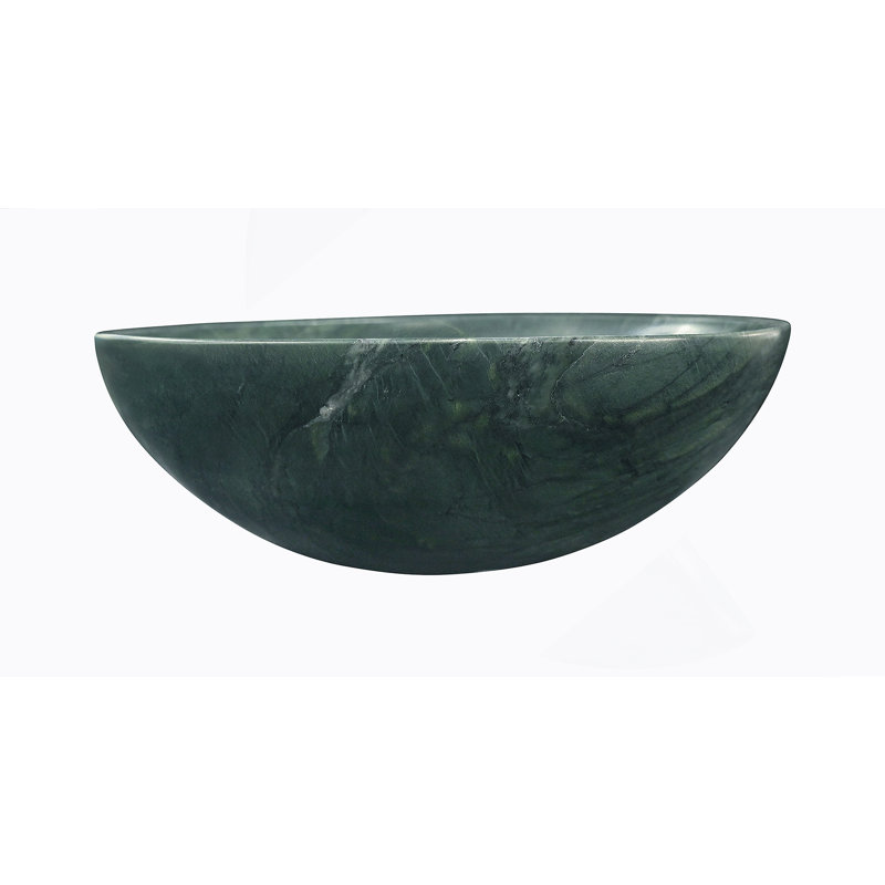 Bathroom Vessel Sink, Round Sink For Home, Green