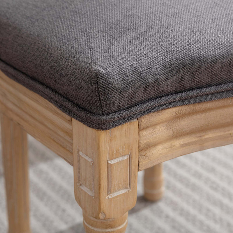 Chaise de salle à manger en bois massif, Gris