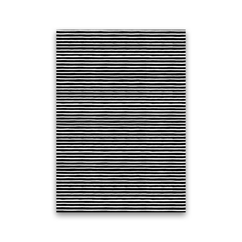 Marker Black Stripes - Print, 59cm H x 42cm W x 1cm D, No Framed