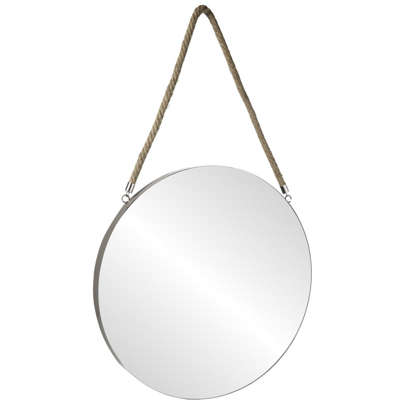 Miroir décoratif Mccallum, 23,75 po x 23,75 po, Blanc