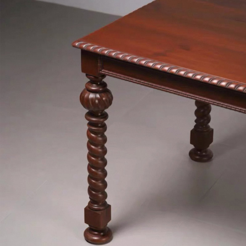 Table de salle à manger en bouleau rétro français., H 30,12 po x L 62,99 po x l 33,46 po
