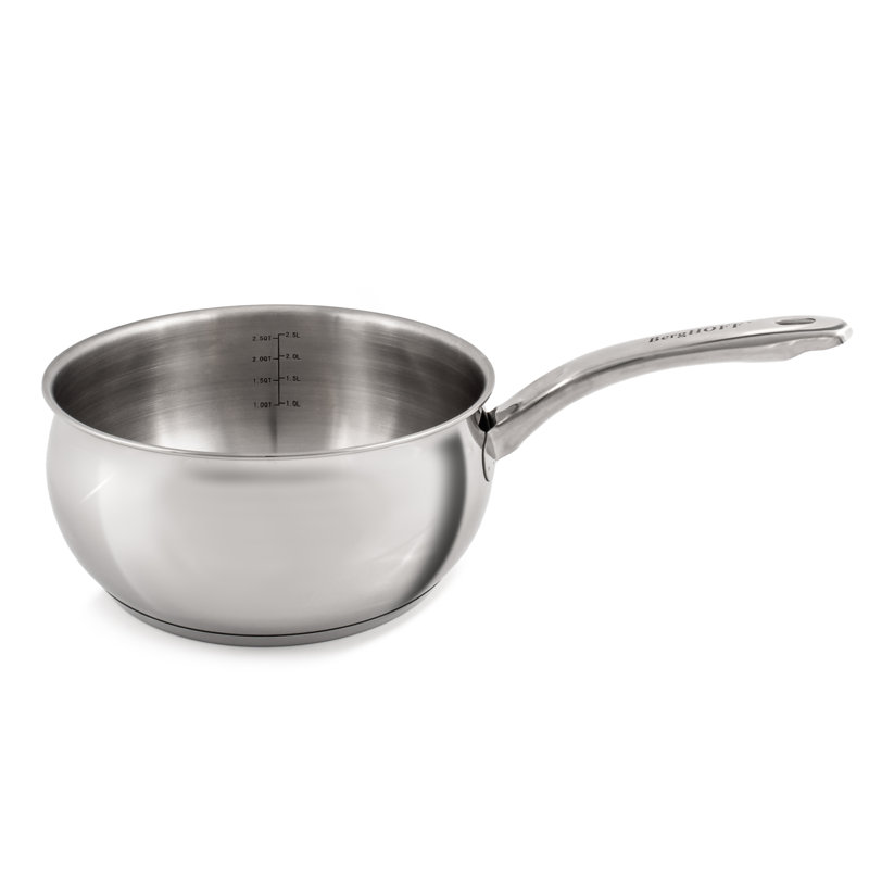 Belly Shape Stainless Steel 4-Piece Skillet and Saucepan Set