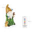 Statue de moine gnome de jardin avec croix et créatures des bois Exhart, 6 x 5 x 10,5 po