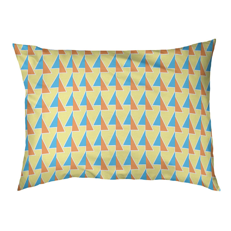 Coussin pour chien Chen, Grand (l 50 po x P 7 po x H 40 po), Orange / bleu sarcelle