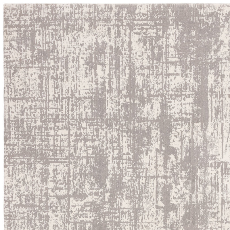 Grey Abstract Luxurious Modern Easy To Clean Rug For Dining Room Bedroom & Living Room, Polypropylene Plastic/Polyester